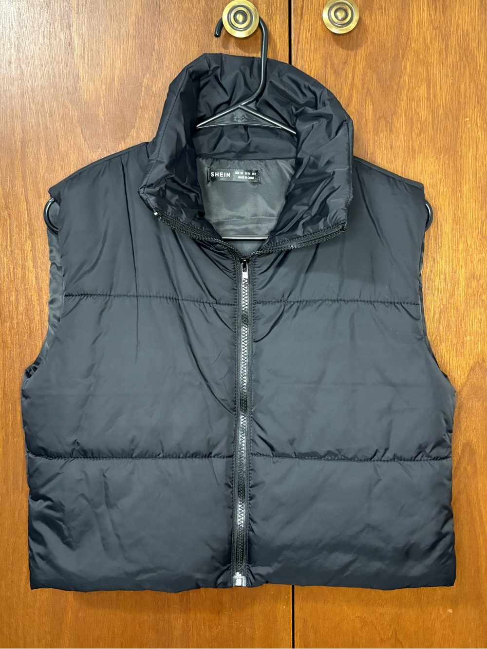 Shein Black Puffer Vest